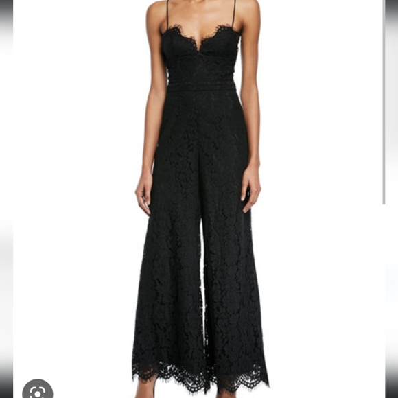 Fame and Partners Pants - Fame and Partners Jade Corded Lace Crisscross Jumpsuit